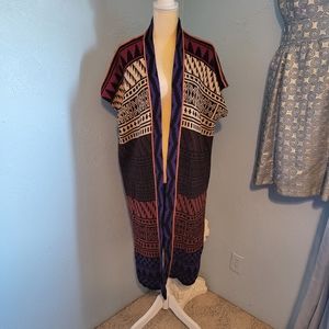 Western sweater knitwear duster cardigan